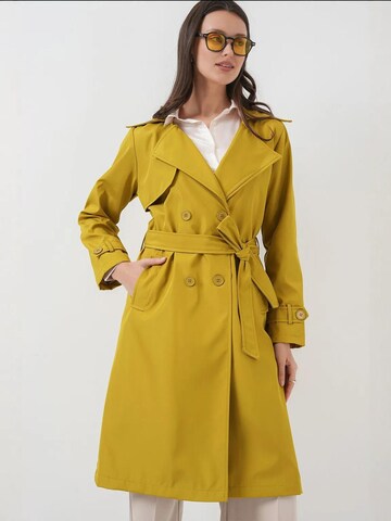 Bigdart - Sobretudo meia-estação em amarelo: frente