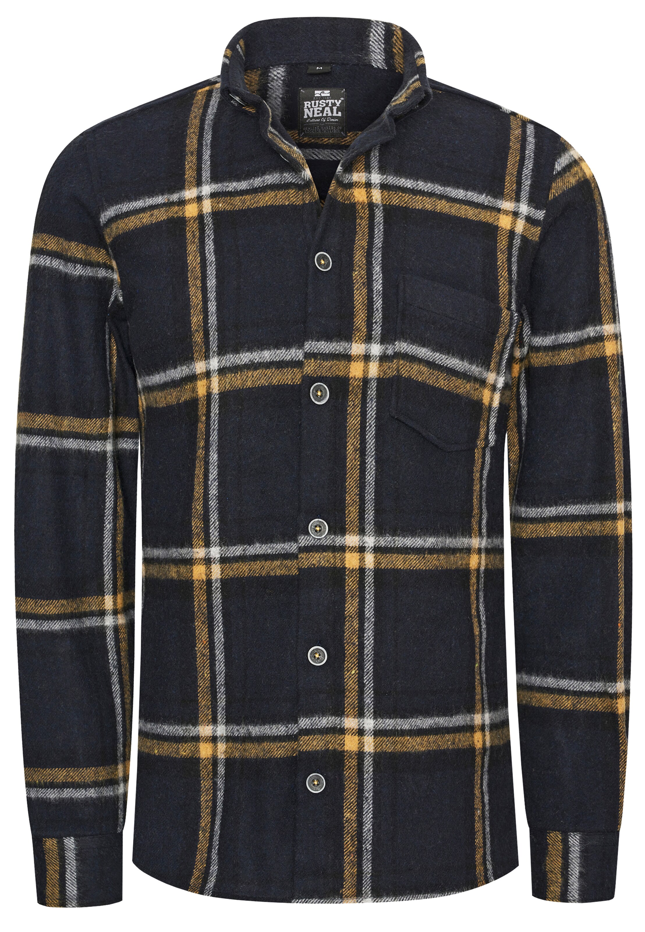 Rusty Neal Hemd in Schwarz: Vorderseite