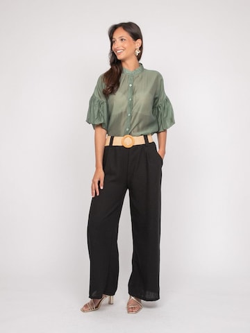 Regular Pantalon folklorique 'Pantalon de ville et ceinture ELOUVE' Dona Lisa en noir