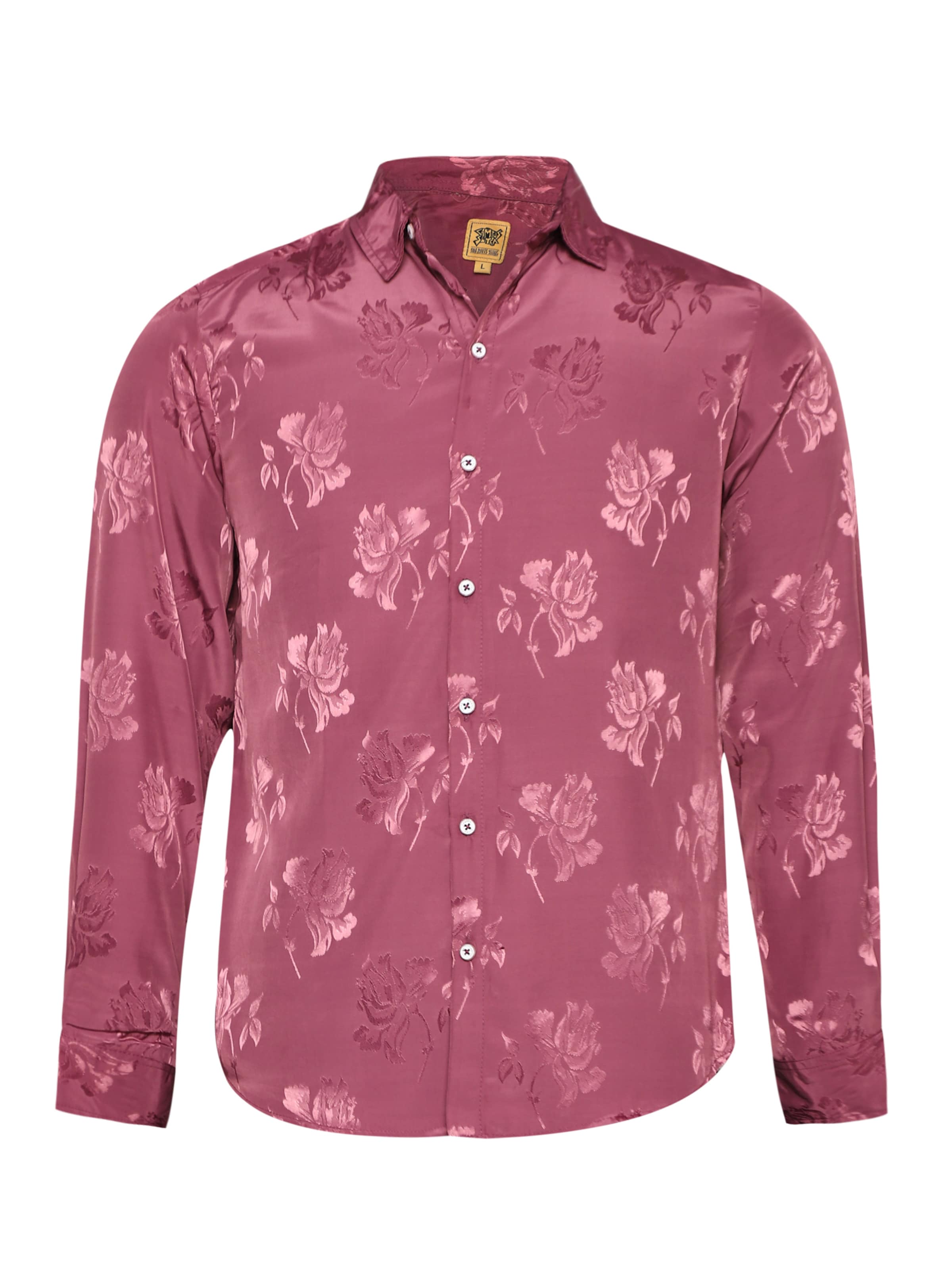 Campus Sutra Regular fit Button Up Shirt ' Yolanda ' in Pink: front