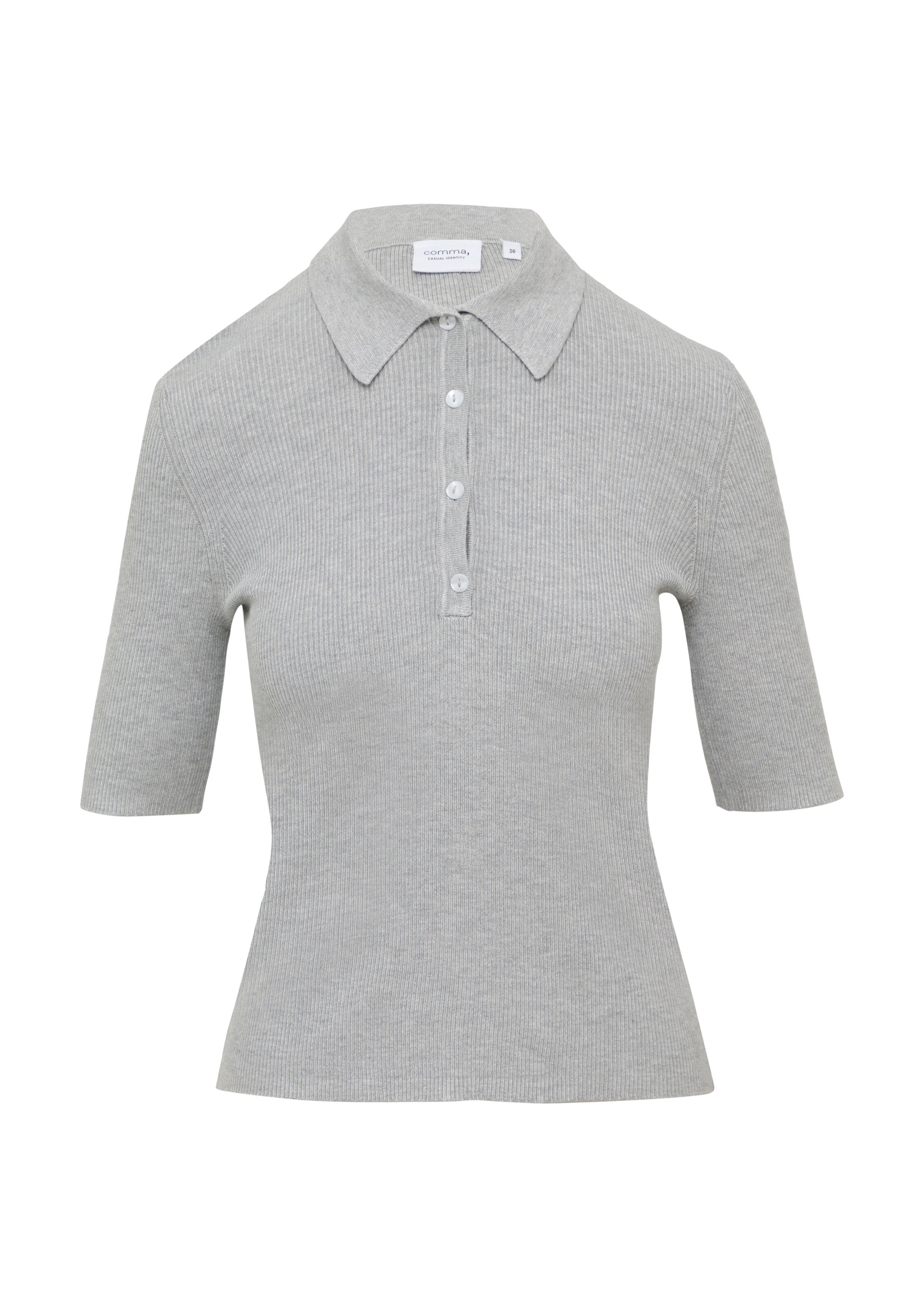 Pullover di comma casual identity in grigio: frontale