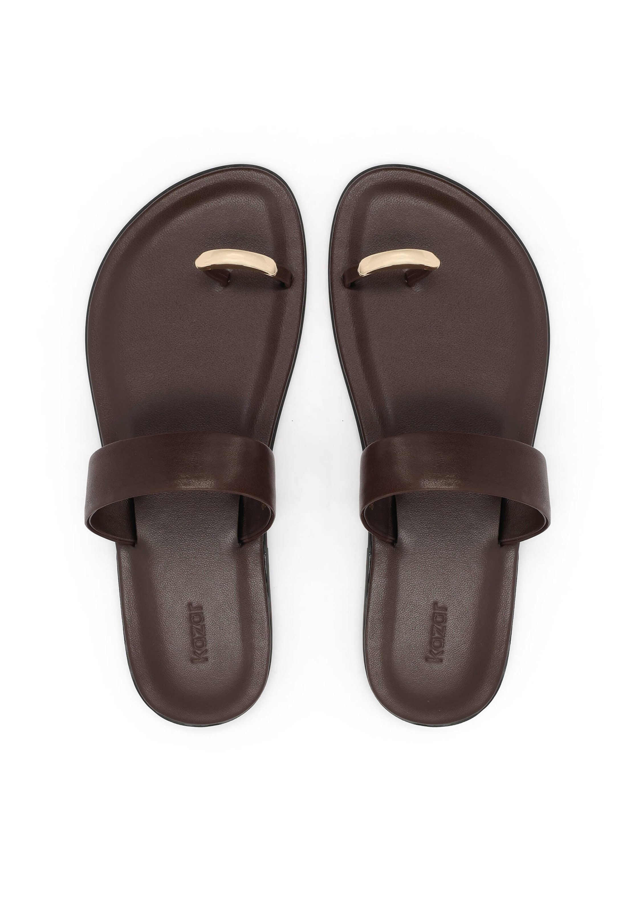 Tongs Kazar en marron