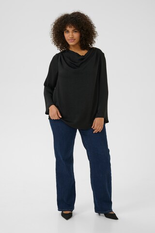 KAFFE CURVE Blouse 'Meriel' in Zwart