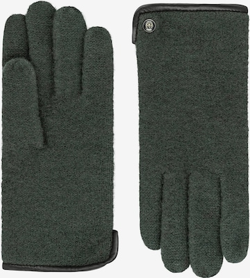 Roeckl Strickhandschuhe 'KLASSISCHER WALKHANDSCHUH' in Grün: Vorderseite