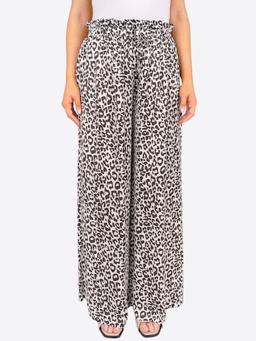 Wide Leg Pantalon 'Penelope' Seasons of April en noir : devant