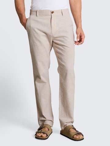 TOM TAILOR Regular Chino trousers in Beige: front