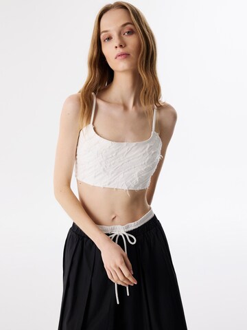 Twist Top in Wit: voorkant