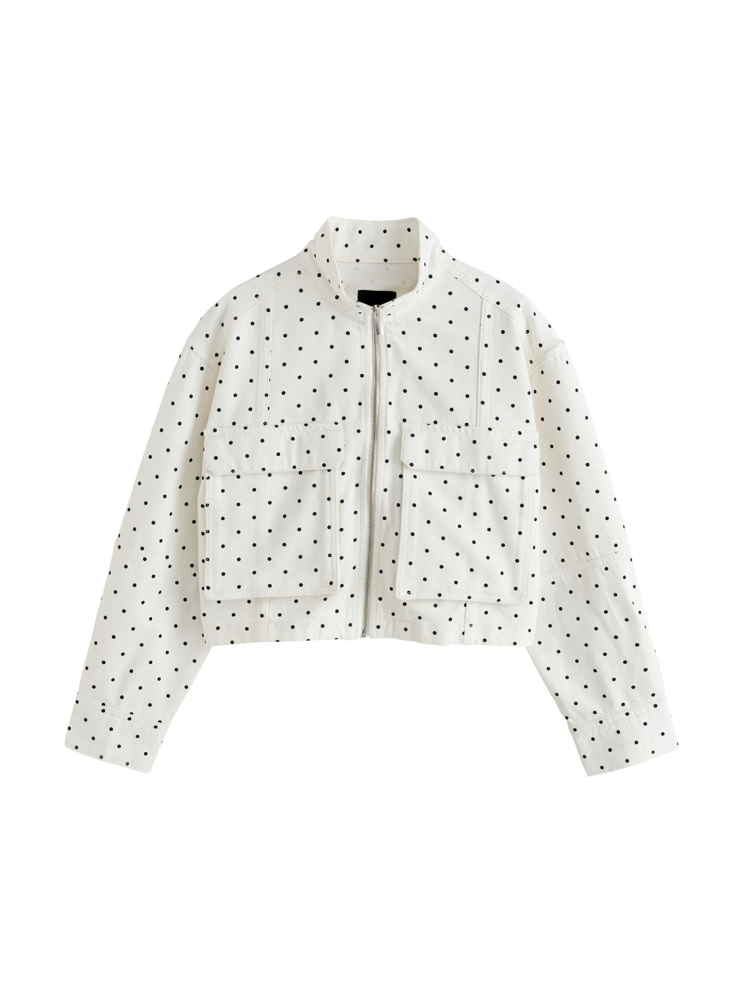 Next Chaqueta de entretiempo en XS en negro / blanco denim, Vista del producto