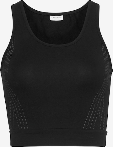 LASCANA ACTIVE Sports Top in Black: front