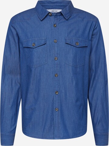 Regular fit Camicia 'Devin' di ABOUT YOU in blu: frontale