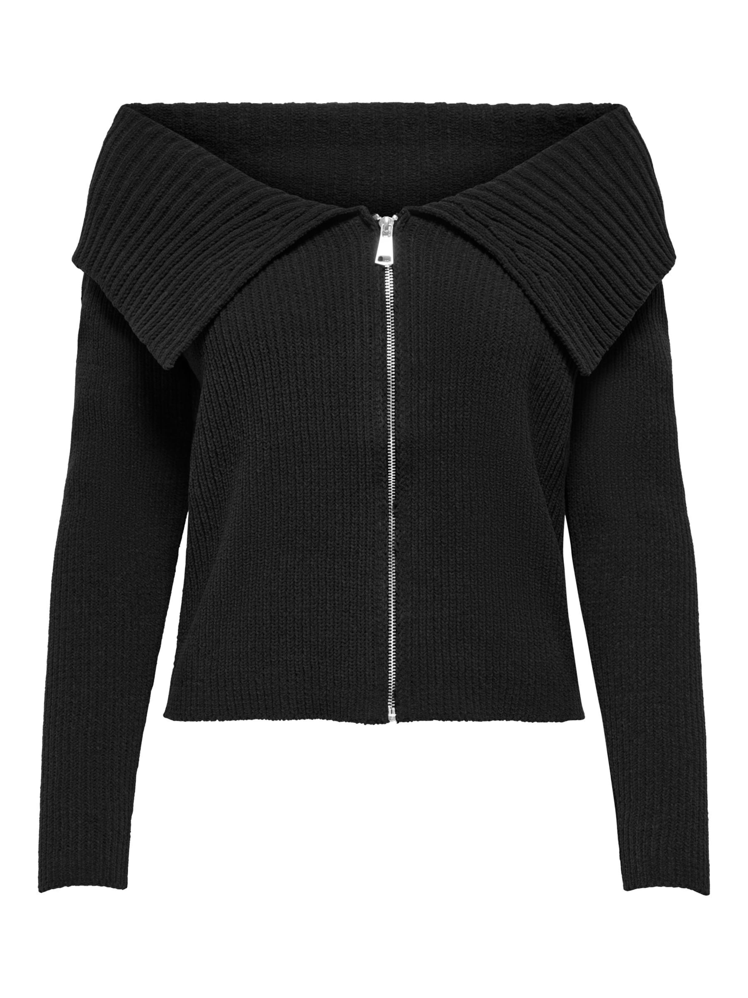 ONLY Strickjacke 'ONLElly' in Schwarz: Vorderseite