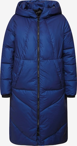 Ulla Popken Wintermantel in Blauw: voorkant