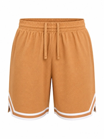 PANTONECLO Boardshorts 'Pantoneclo Men’s Gym Shorts with Side Gasket' in Geel: voorkant
