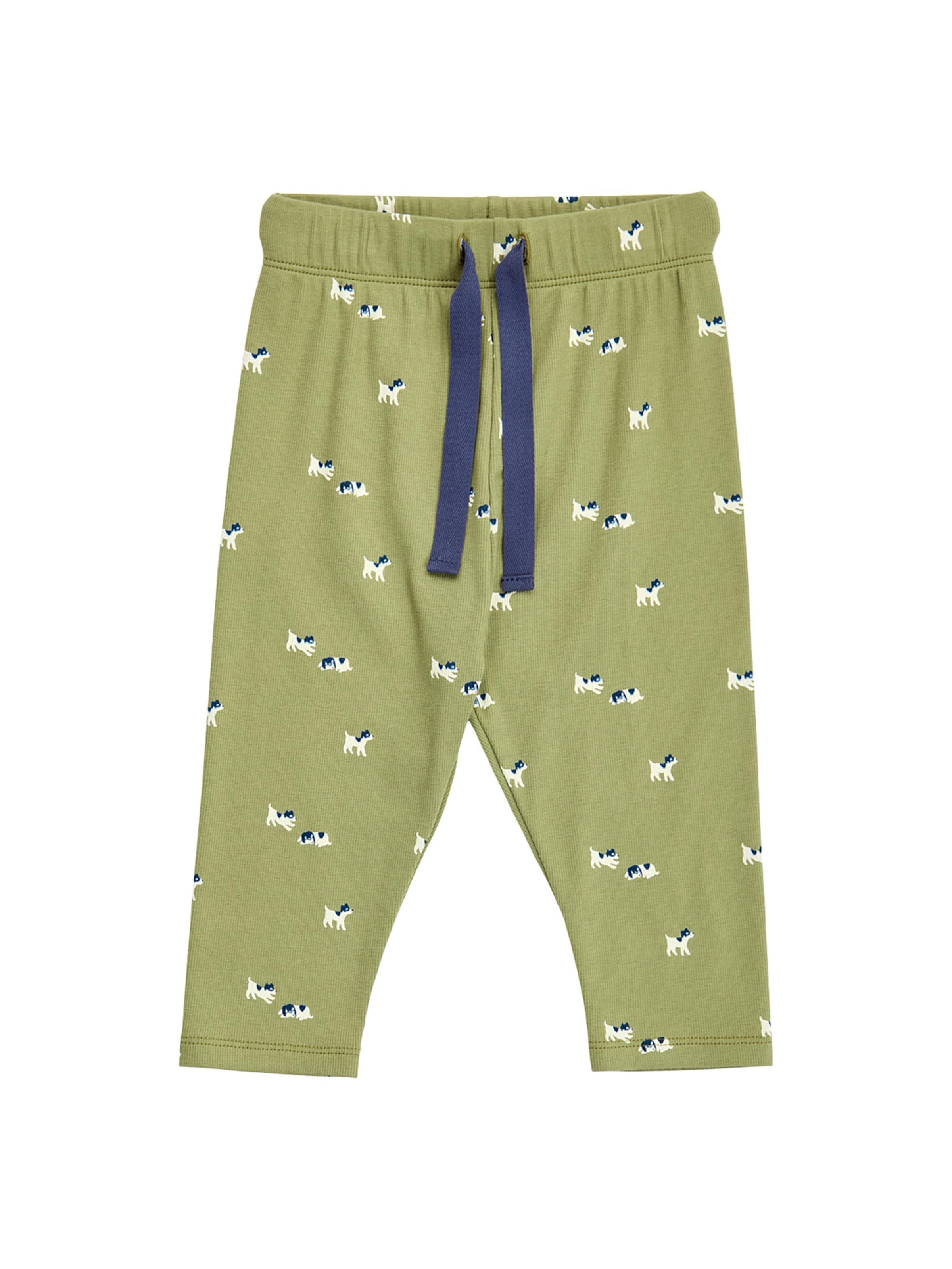 Regular Pantalon Müsli by GREEN COTTON en vert : devant