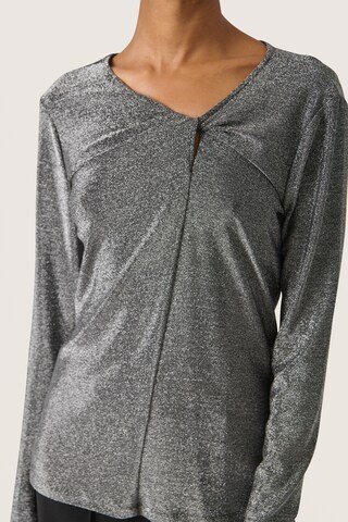 SOAKED IN LUXURY Bluse i grå