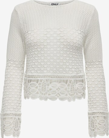 Pull-over ONLY en blanc : devant