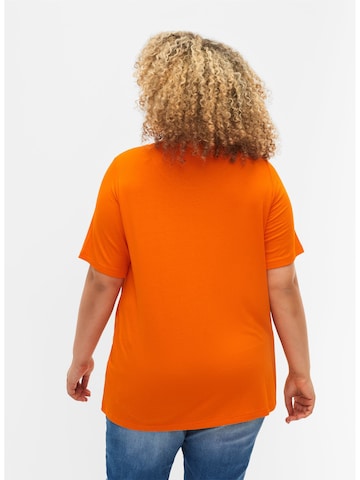 Zizzi Bluse 'Carly' in Orange