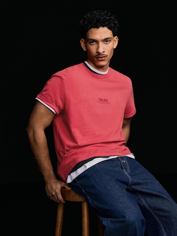 Bershka Tričko 'Thug' - Červená