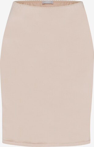 Hanro Rok ' Satin Deluxe ' in Beige: voorkant