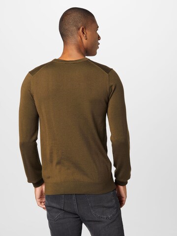 HUGO Sweater 'San Cedric' in Green