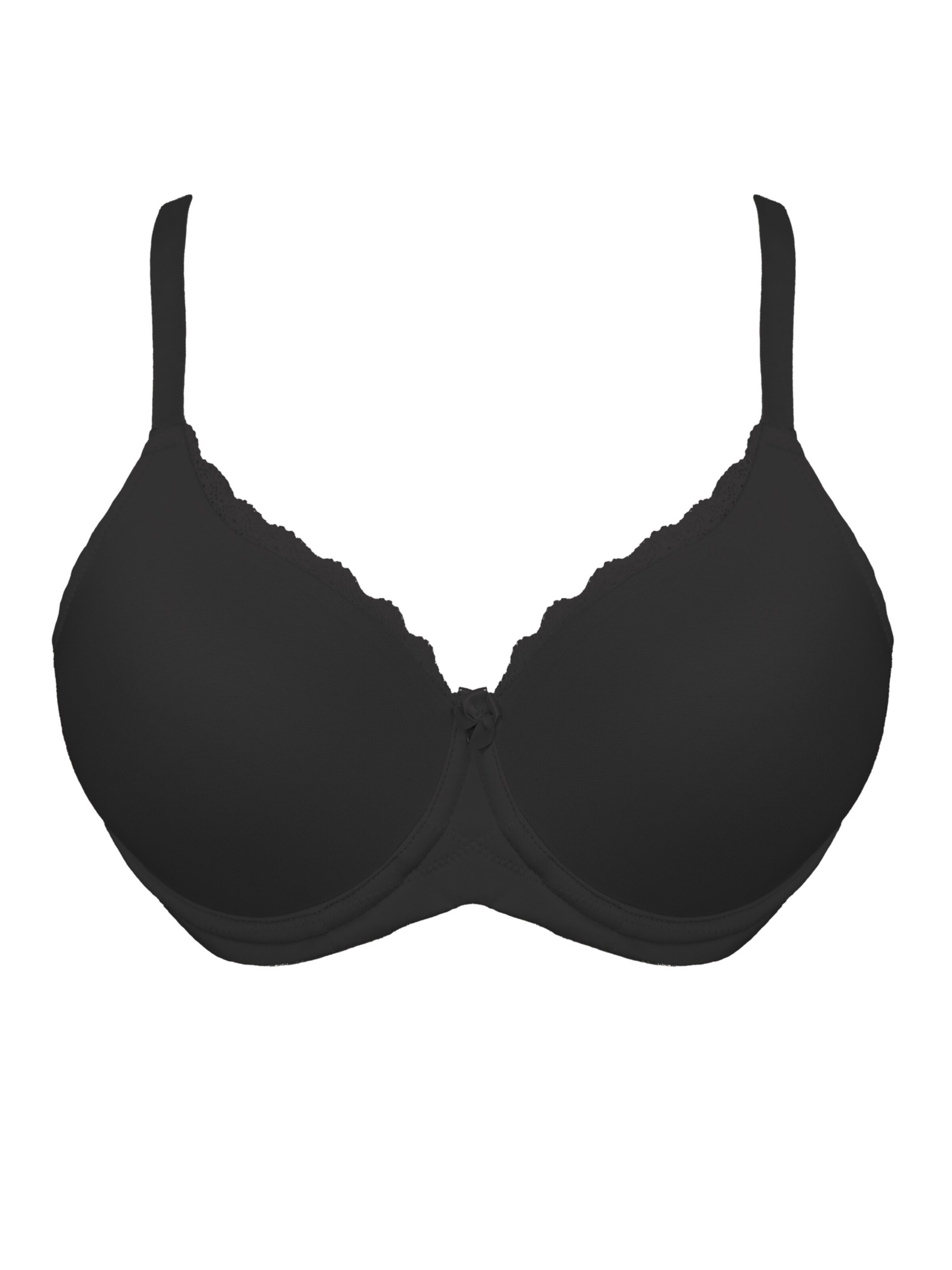 SugarShape T-shirt Bra 'Pure' in Black: front