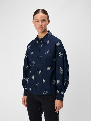 OBJECT - Blusa 'OBJJacket' em azul: frente