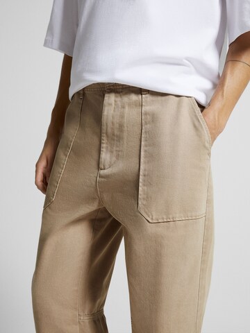 Bershka Loosefit Hose in Braun