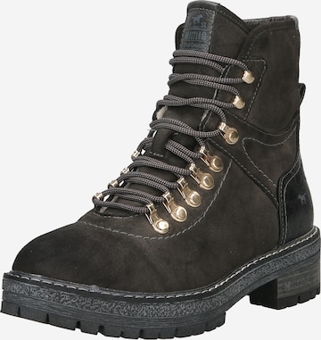 MUSTANG Lace-Up Ankle Boots in Brown: front