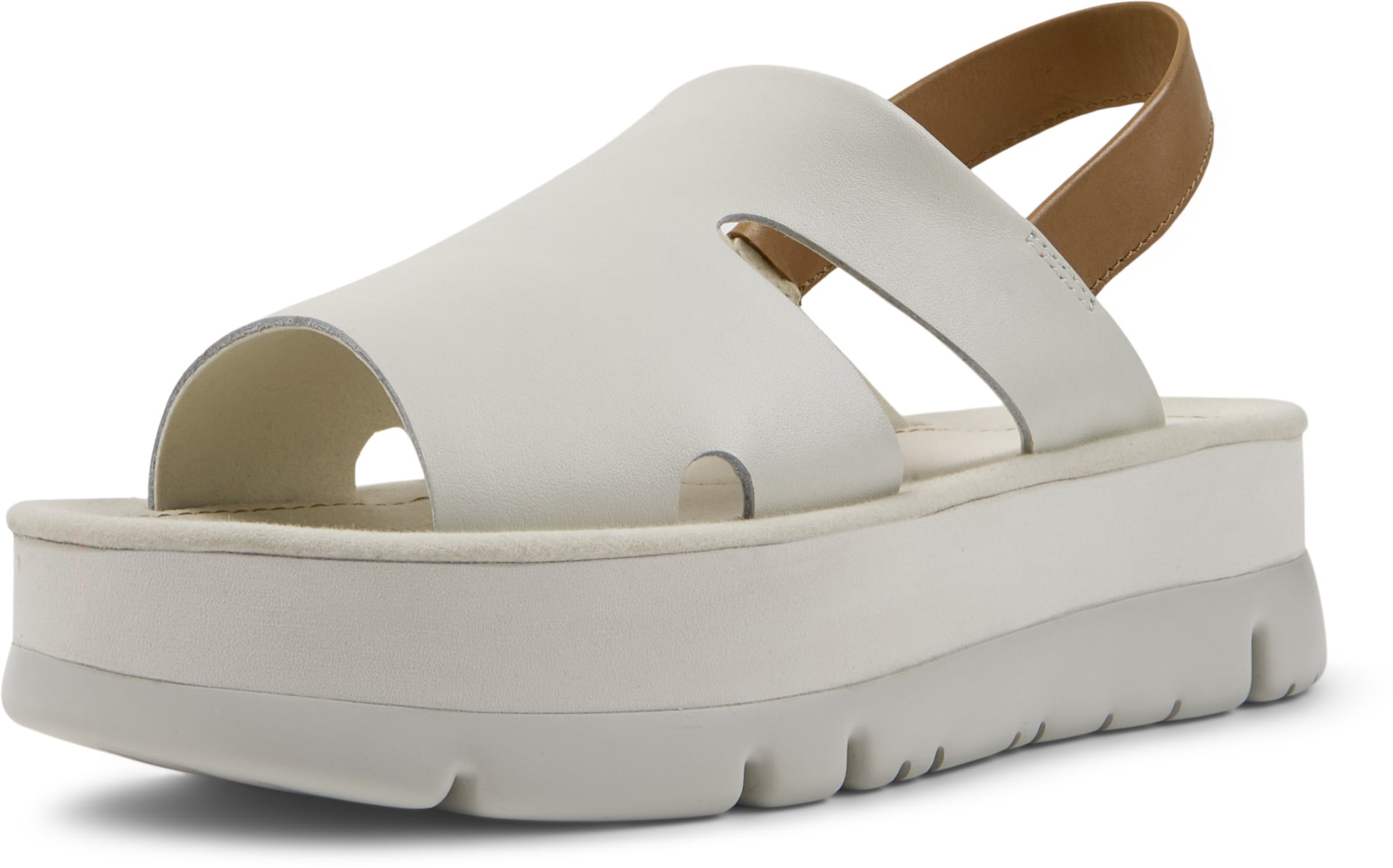 CAMPER Sandalen met riem 'Oruga Up' in Wit: voorkant