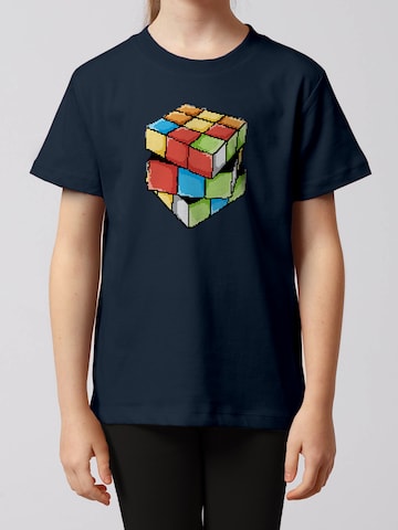watabout.kids Shirt 'Pixel Zauberwürfel' in Blue