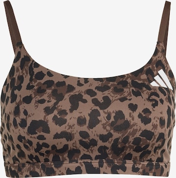 Soutien-gorge de sport 'Optime Essentials' ADIDAS PERFORMANCE en marron : devant