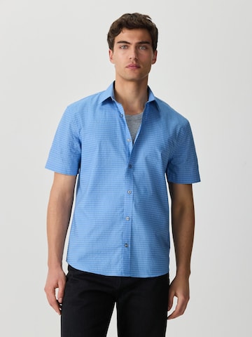 Next - Ajuste regular Camisa 'N. Premium' en azul: frente