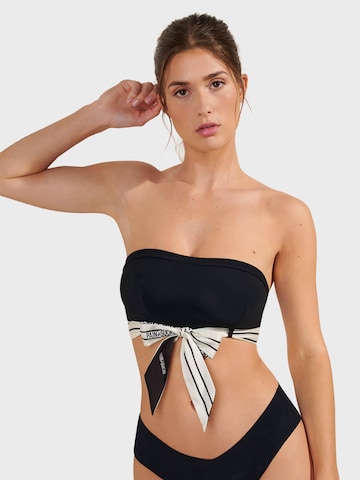 PAIN de SUCRE Bandeau Bikinitop 'Evry' in Schwarz: Vorderseite