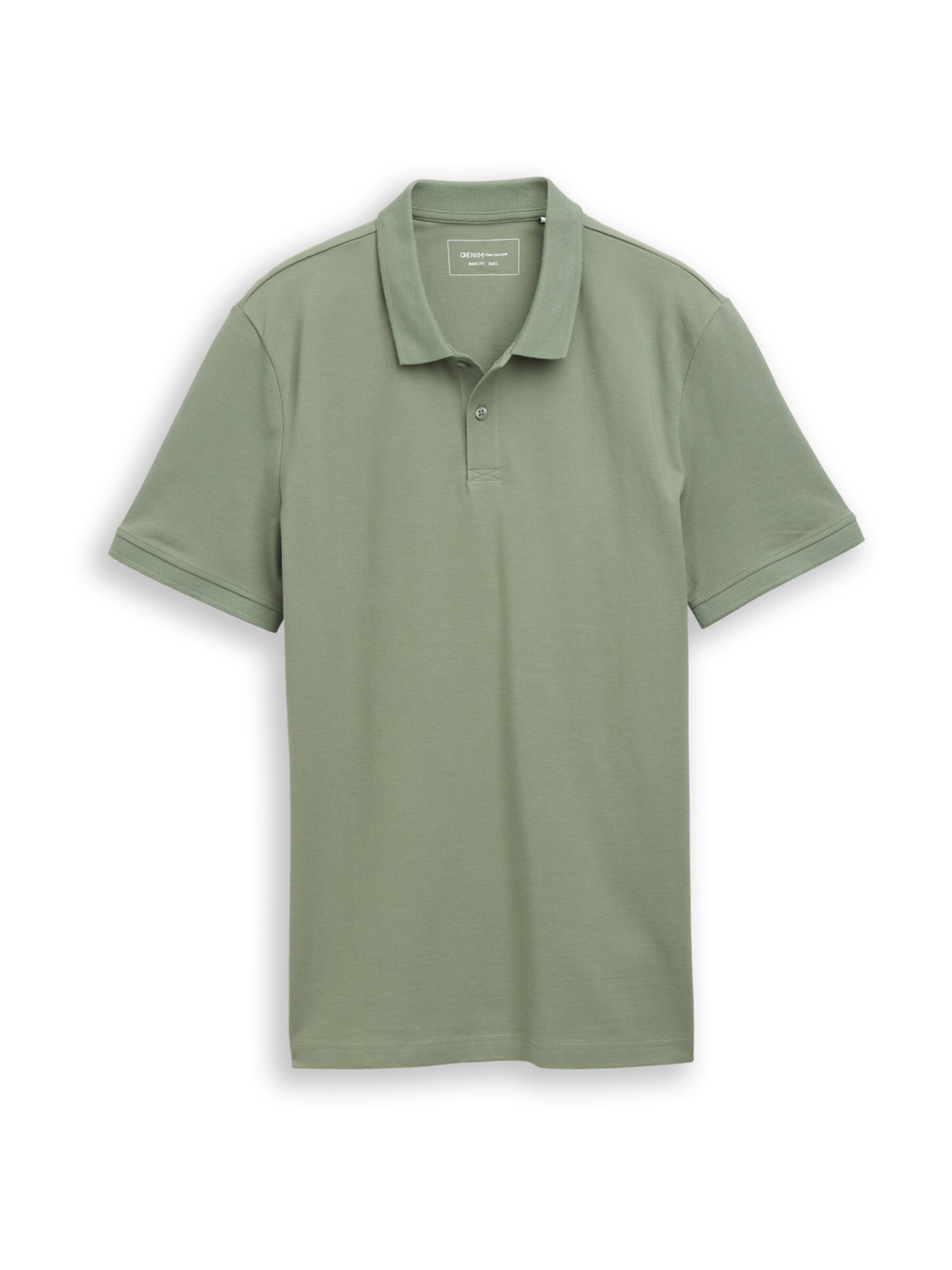 TOM TAILOR DENIM Poloshirt in Grün: Vorderseite