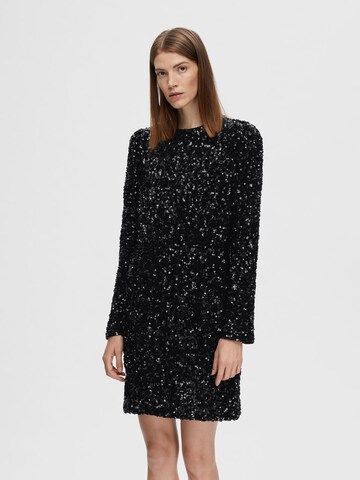 Robe SELECTED FEMME en noir : devant