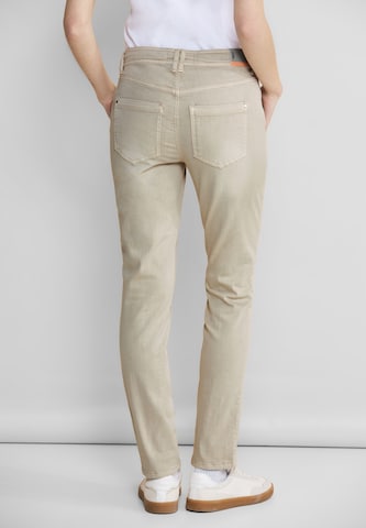 STREET ONE Slimfit Jeans in Beige