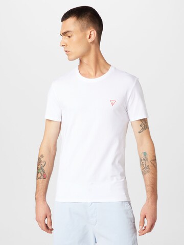 T-Shirt GUESS en blanc : devant