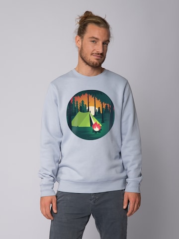 Felpa ' Zelten ' di Watapparel in blu: frontale