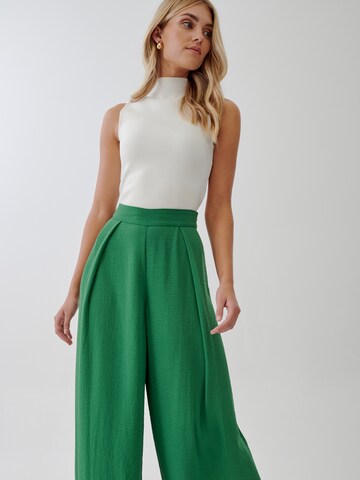 Wide Leg Pantalon 'EMILY' Tussah en vert