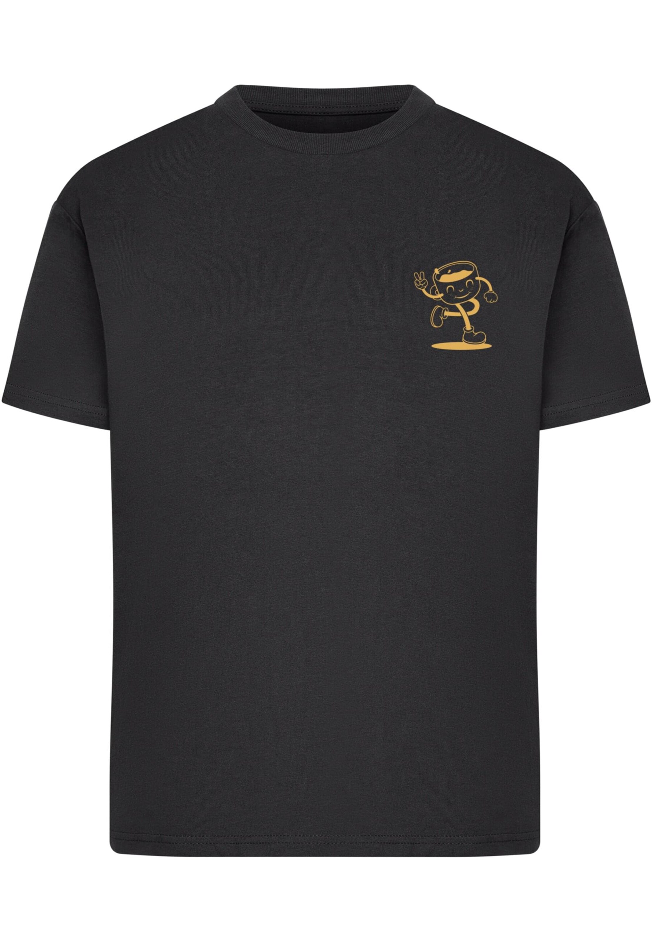 Merchcode Shirt 'Espresso' in Zwart: voorkant