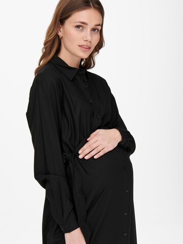 Only Maternity بلوزة طويلة 'Mama' بلون أسود