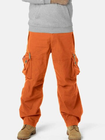 Baggy Pantalon cargo Molecule en orange : devant