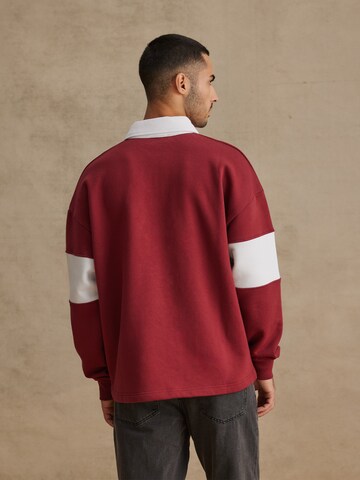 DAN FOX APPAREL Sweatshirt 'Samir' in Rood