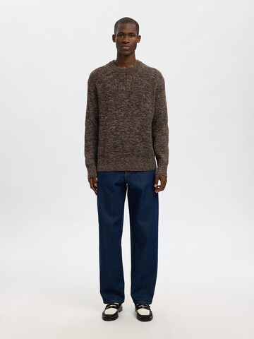 Pull-over 'SLHTILUM' SELECTED en marron