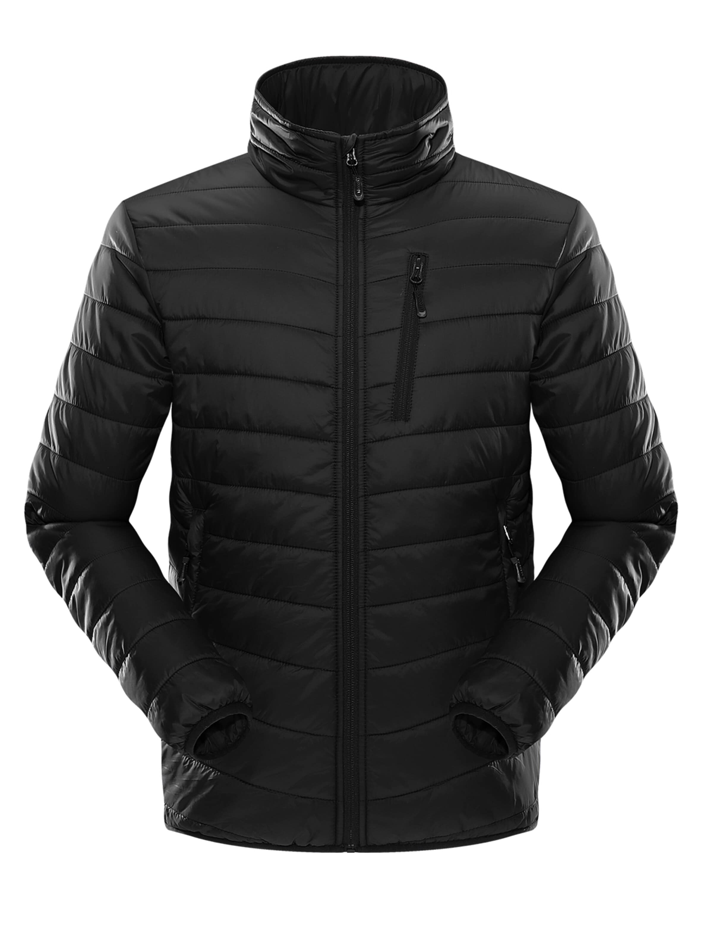 33,000ft Winter Jacket in Black: front