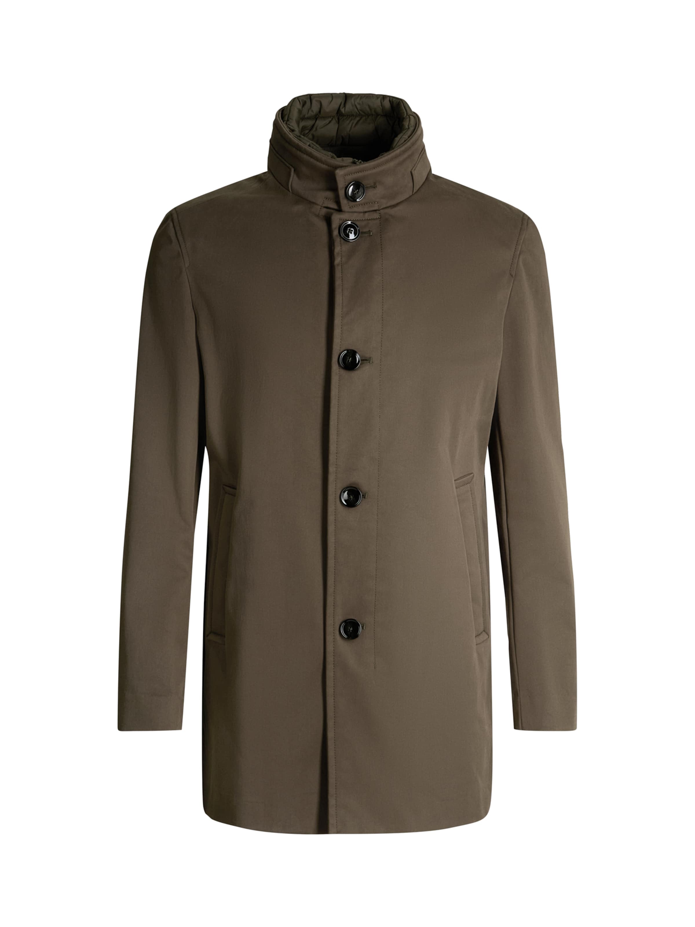 STRELLSON Between-seasons coat 'Finlay' in Green: front