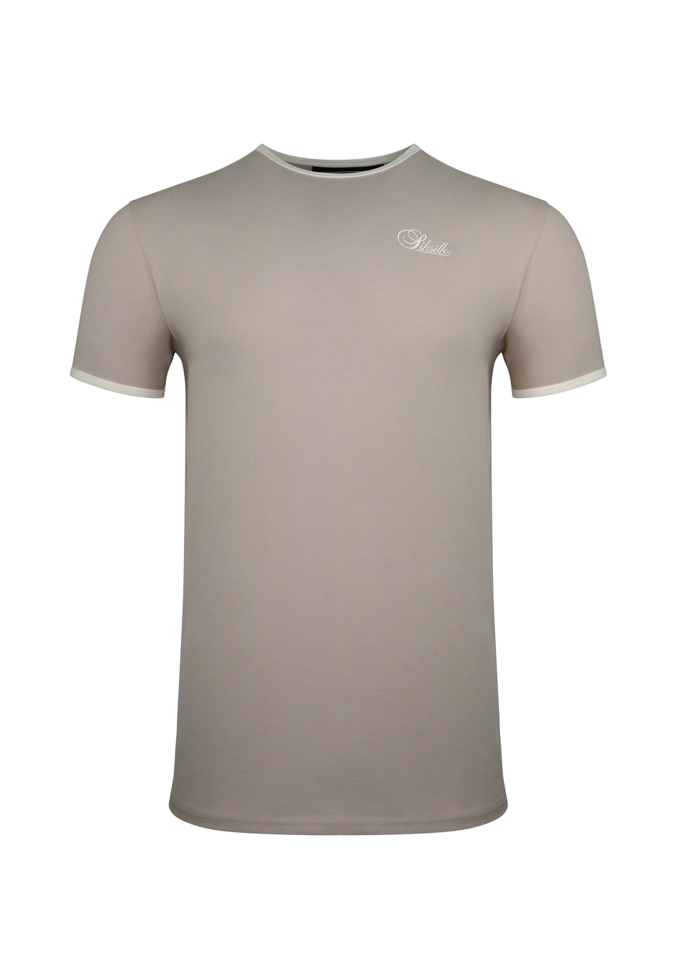 SikSilk Shirt 'Ringer' in Beige: voorkant