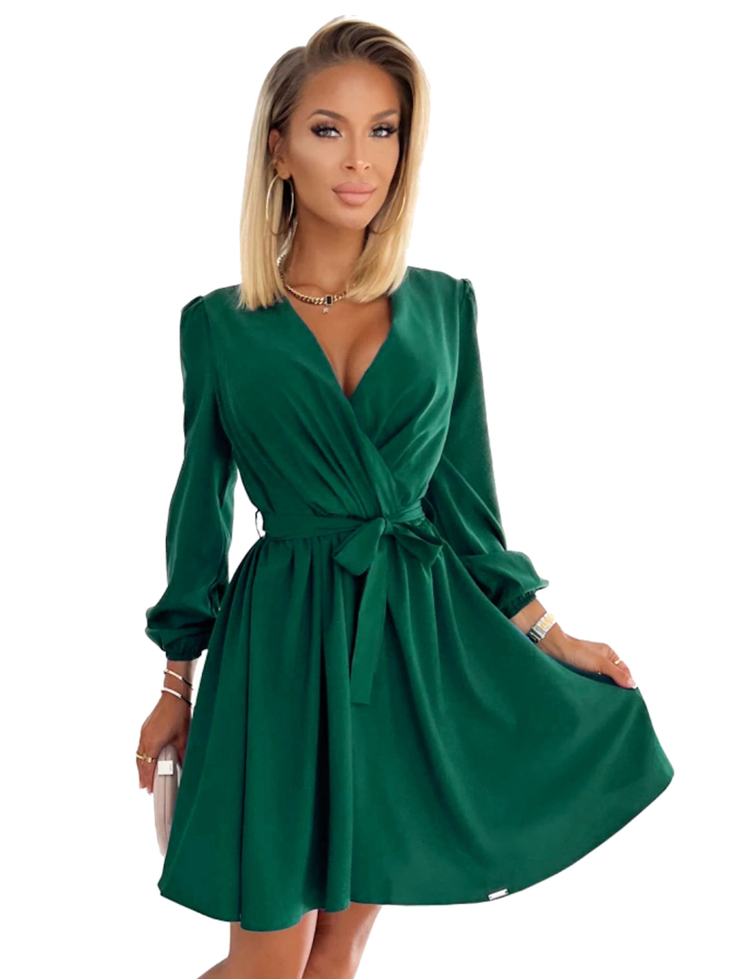 Numoco Dress 'Minikleid Bindy' in Green: front