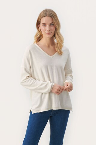 Pull-over Part Two en beige : devant