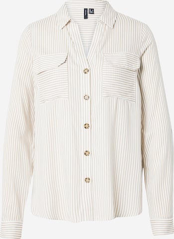 VERO MODA Blouse 'Bumpy' in Beige: front